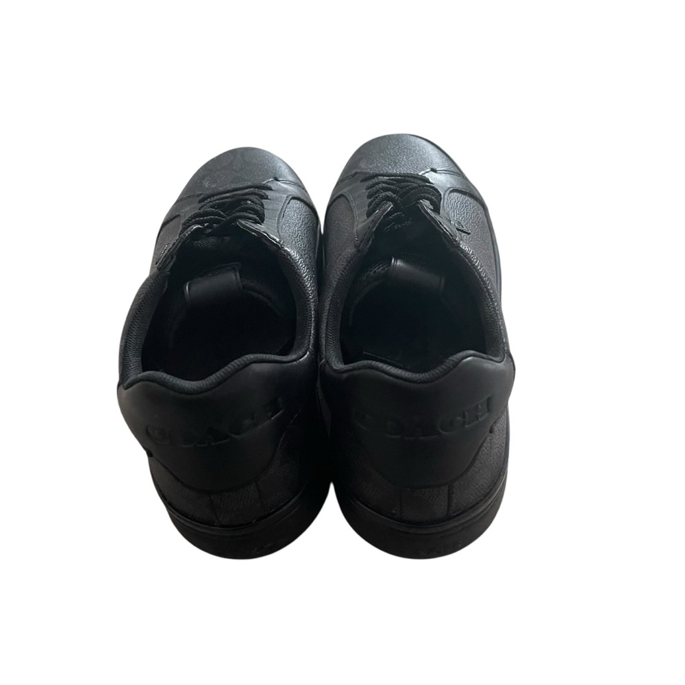 Coach Black Leather Sneakers Men Size 8 - Picture 4 of 8